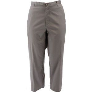 NWT LANDS' END MEN'S PLAIN FRONT BLEND‎ CHINO PANTS GRAY 37